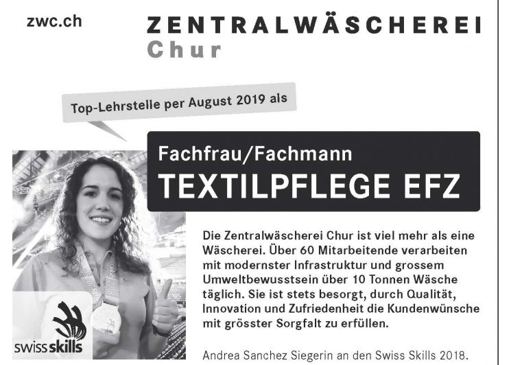 Lehrstelle Fachfrau/Fachmann Textilpflege EFZ